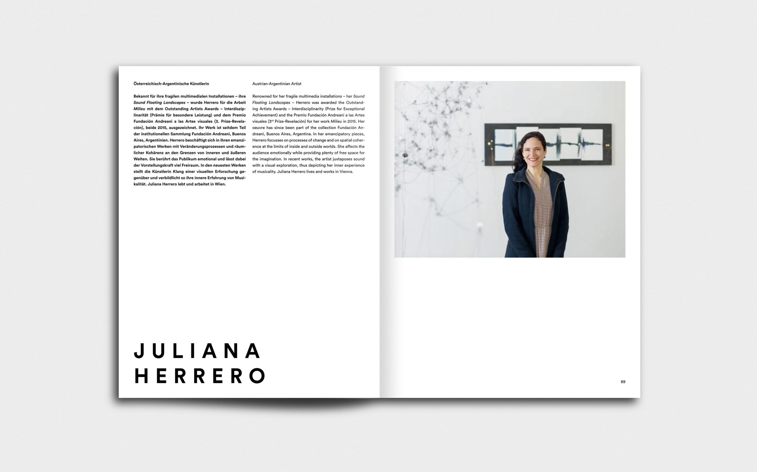 Juliana Herrero – REM 1:1 | Künstlerportrait und CV | Keywords: Editorial Design, Artist Book, Künstlerbuch, Buchgestaltung, Grafikdesign, Design, Typografie