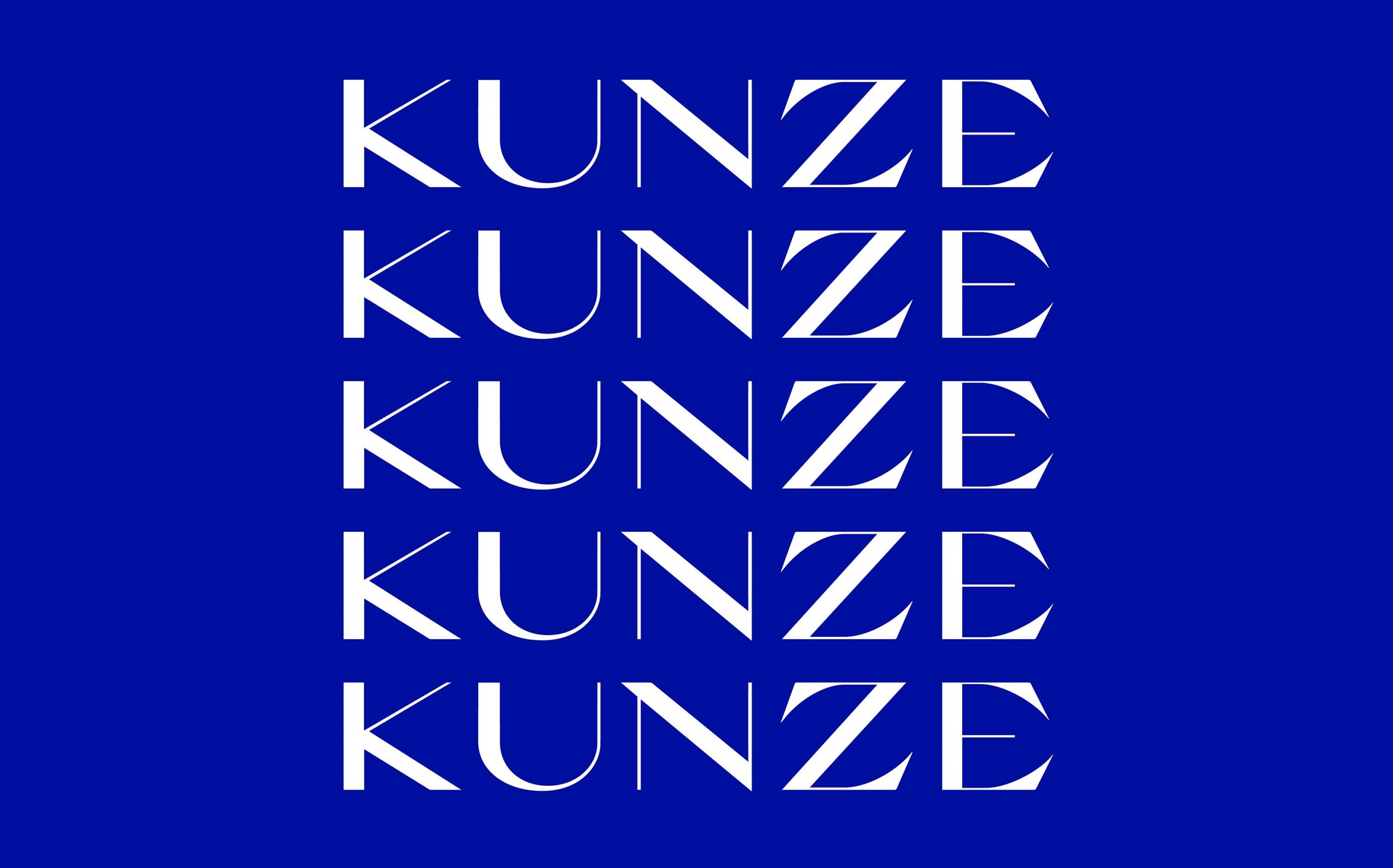 Corporate Design für Kunze Rechtsanwälte, München | Wortmarke | Keywords: Corporate Design, Branding, Contemporary Design, Blau, Blue, Typografie, Typography, Graphic Design, Grafikdesign, Abstrakte Kunst